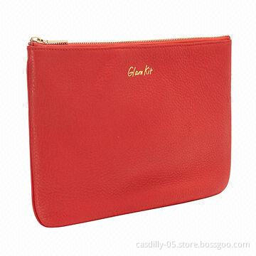 Cosmetic Bag, Made of Leather